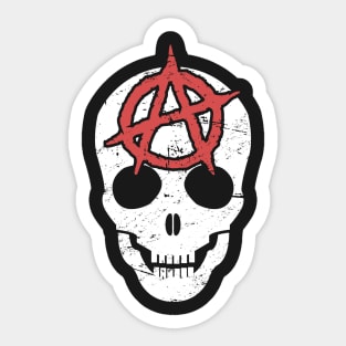 Distressed Anarchy Skull | Punk Rock Sticker